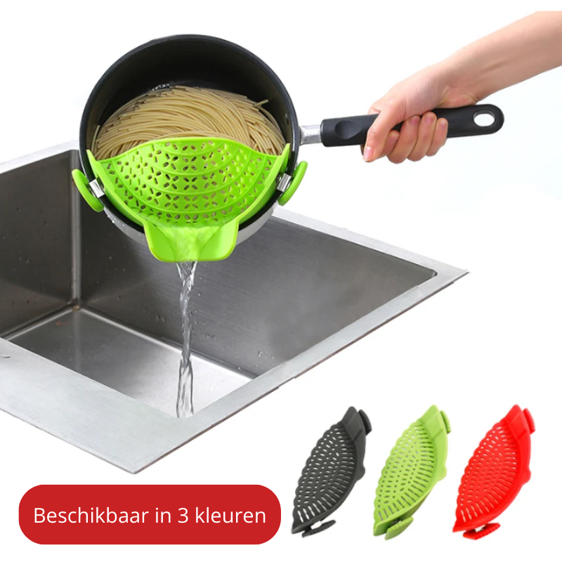 Clip-On Keukenzeef: Dé Afgiethulp Voor Elke Pot En Pan